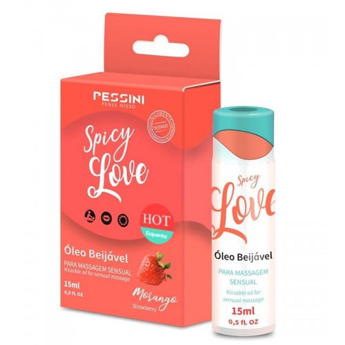 Gel comestível Spicy Love 15 ml - Morango