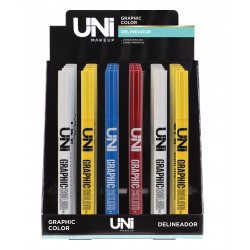 Delineador Caneta Colorido Uni MakeUp