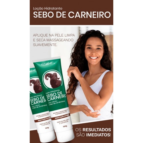 Loção Hidratante com Cacau e Óleo de Amêndoas 150g